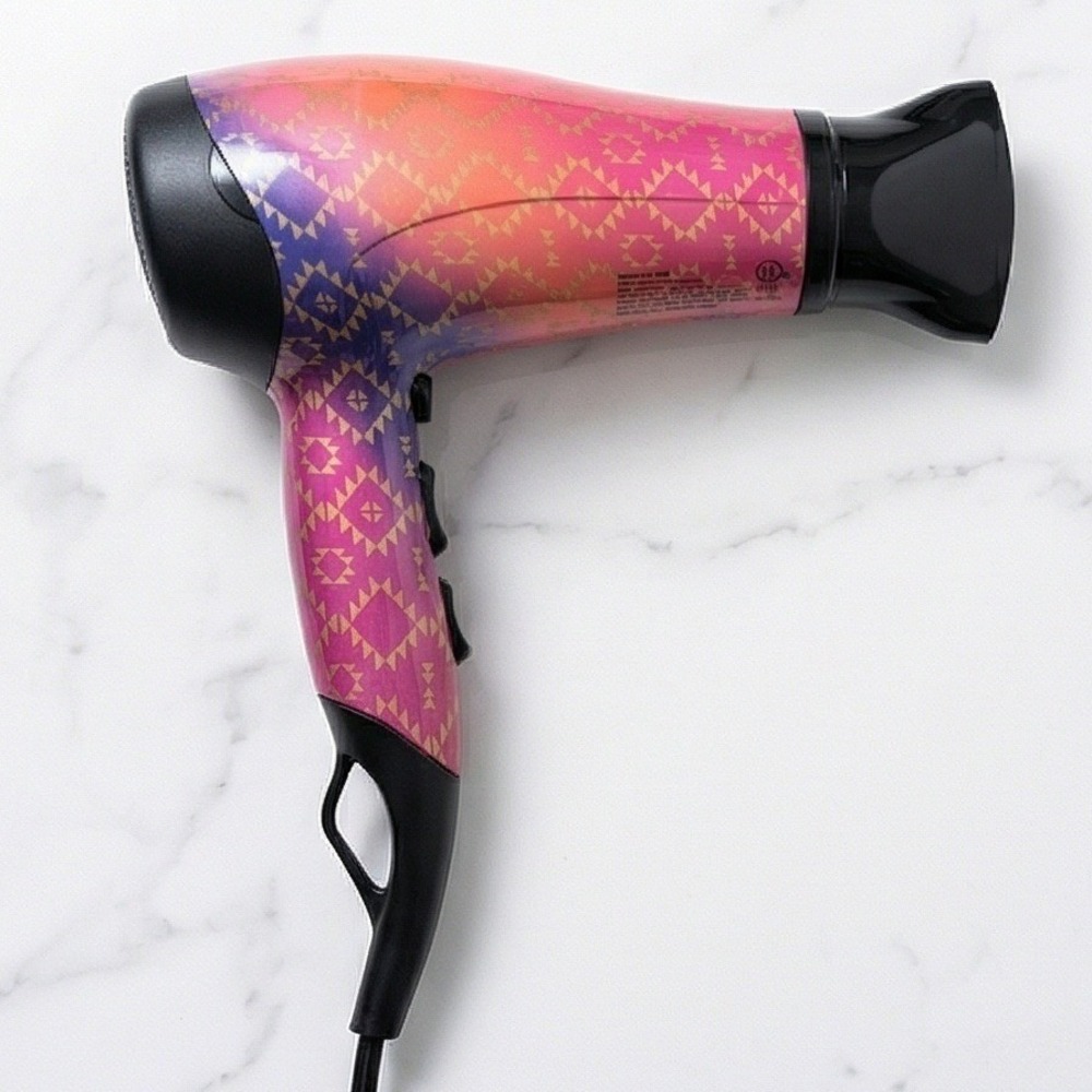 Remington D-3015 Hair Dryer‎ 1875W Pink Purple Sunset Aztec Geometric Pattern